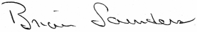 Signature of Brian Saunders