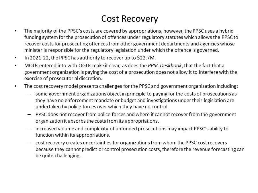 Cost Recovery