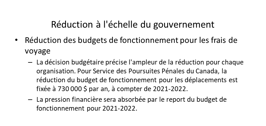 Réduction à l’échelle du gouvernement
